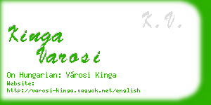 kinga varosi business card