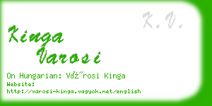 kinga varosi business card